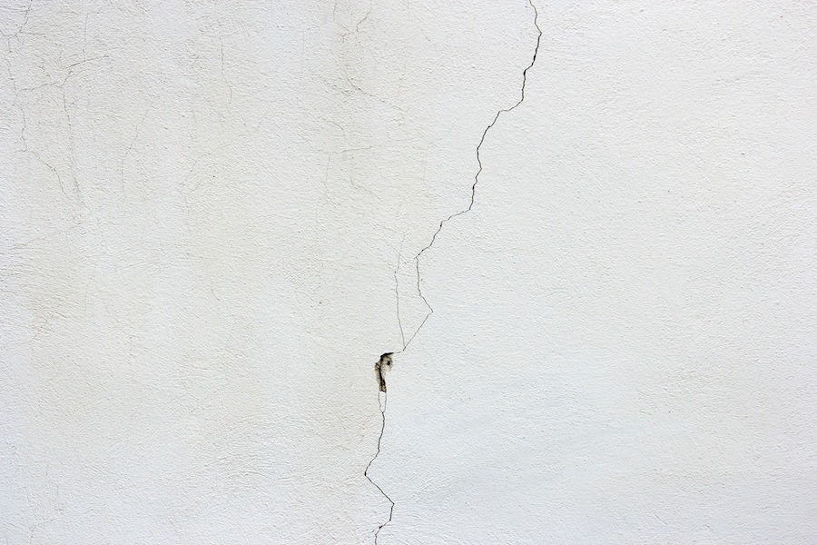 small crack in wall